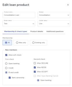 Editing a Loan Product in the NestEgg dashboard
