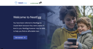 A screenshot showing a landing page