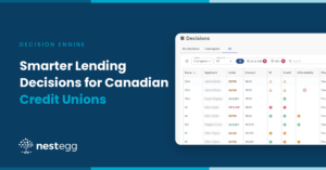 NestEgg decisioning for credit unions